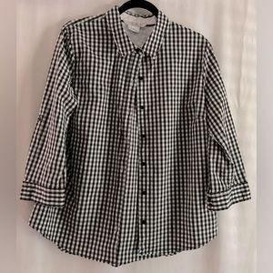 Black and white Checked blouse